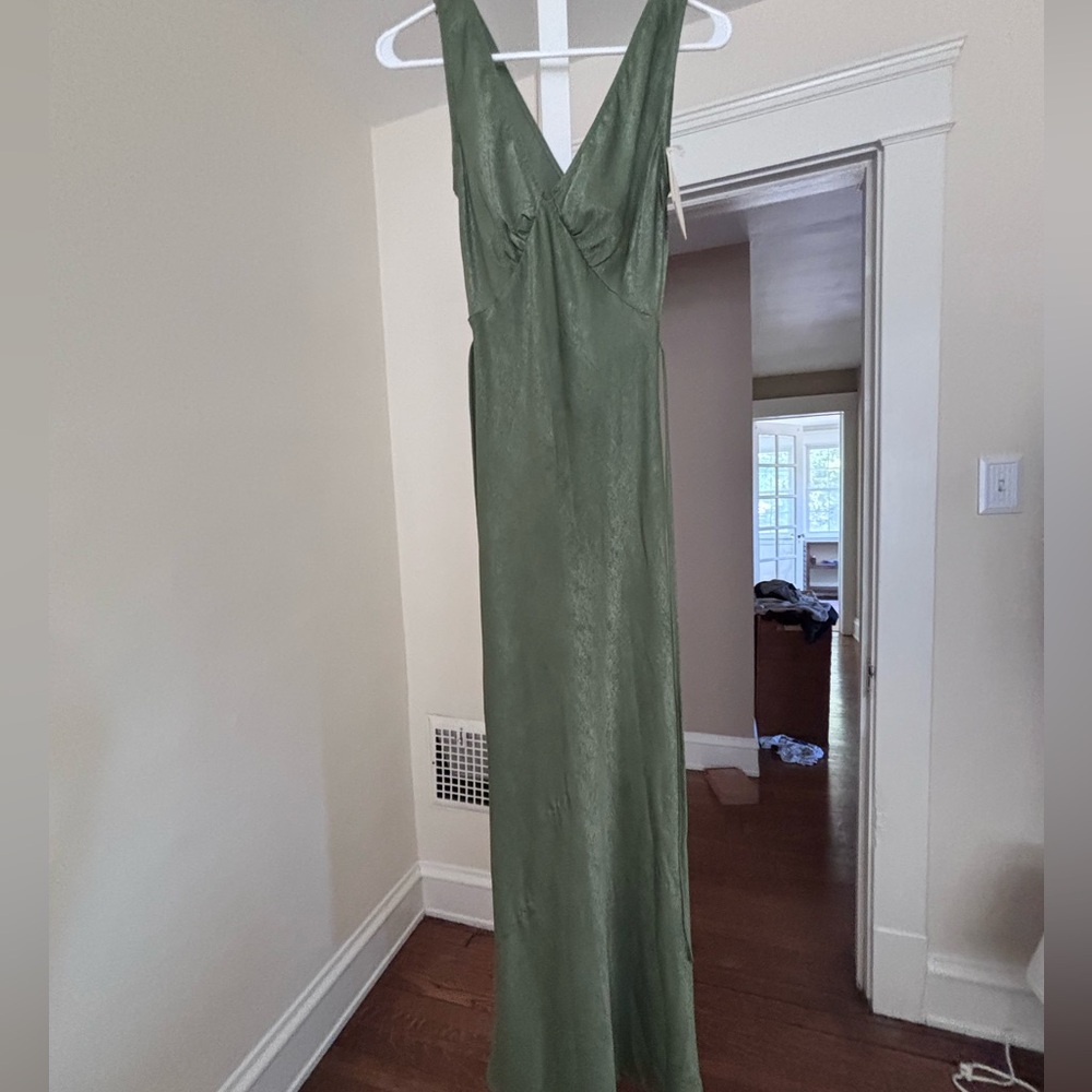 Peppermayo Olive Green Midi Dress